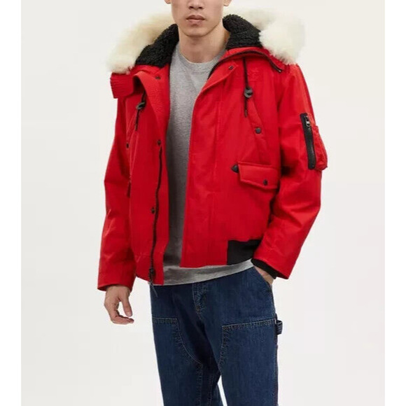 COACH MEN'S RED SHORT WINTER HOODED PARKA‎ JACKET NEW SZ XXL $1000 RETAIL - Picture 1 of 10